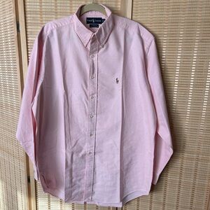 Vintage Ralph Lauren Light Pink 100% Yarmouth Cotton Oxford Button-Down Shirt